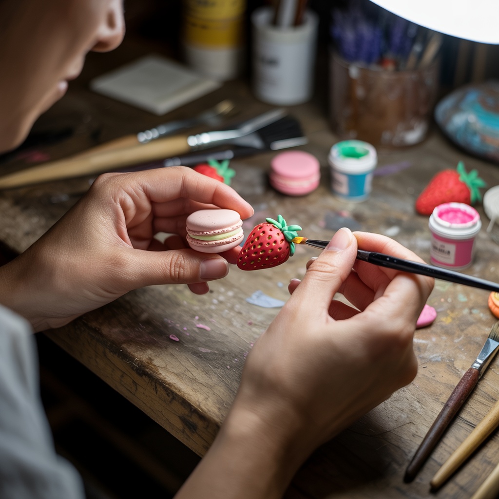 粘土作業の様子